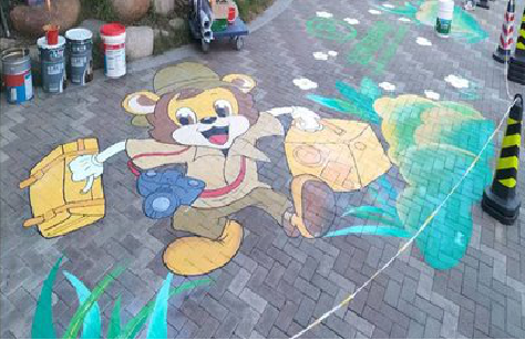  黑水夏季画地面彩绘会遇到的问题