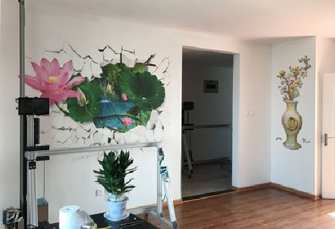  黑水墙体彩绘相比墙纸的优势。